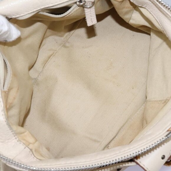 Chloe Paddington Hand Bag Leather Beige Silver - Picture 10 of 15